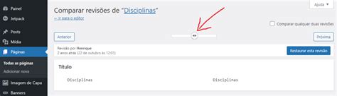 Recuperar Uma Vers O Anterior De Um Post Ou P Gina Perguntas Frequentes