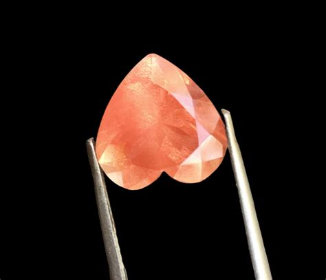 Natural Oregon Sunstone Faceted Sunstone Mm Heart Shape Sunstone