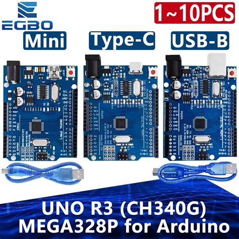 EGBO Placa De Desarrollo UNO R3 CH340G MEGA328P Para Arduino UNO R3