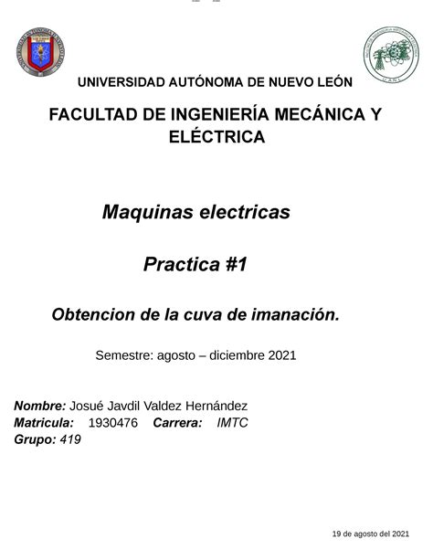 P Mqe Reporte Maquinas Electricas M Quinas El Ctricas