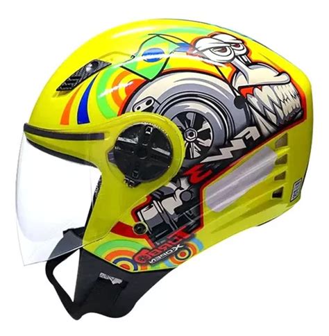 Casco Abierto Tam 60 X Open Fw3 Turbo Amarillo Brillante MercadoLibre