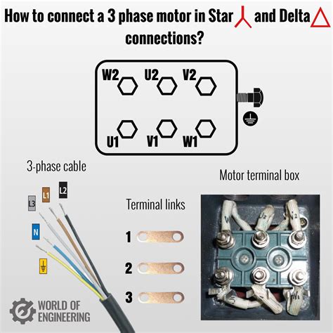 Delta Connection In Motor Terminal Box Wiring Work