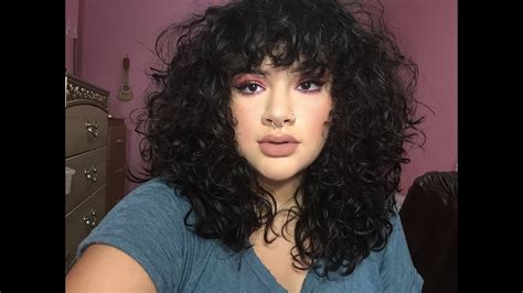 How To Cut Curly Bangs Q And A Youtube