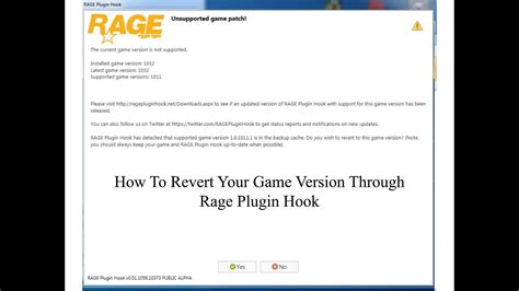 Gta V Lspdfr Tutorial How To Revert Your Game Version Through Rage Plugin Hook Youtube