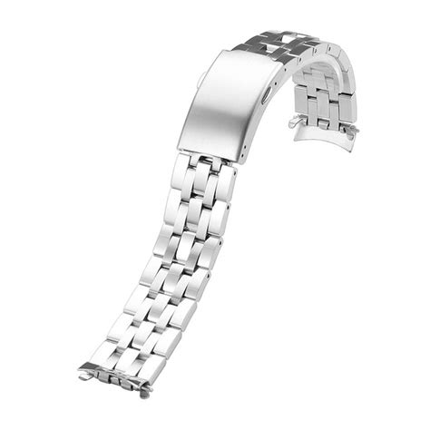 Istrap Mm Stainless Steel Solid Link Curved End Metal Bracelet For