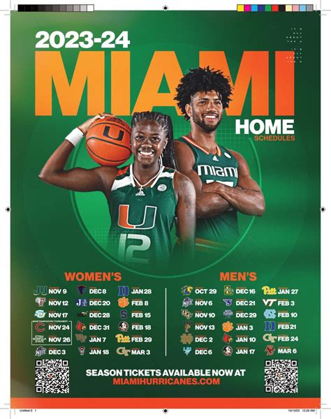 Dunk into Excitement: University of Miami Unveils 2023-24 Basketball Home Schedule | Featured#