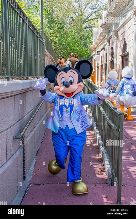 Mickey Mouse character at DIsney Magic Kingdom in 50th celebration ...