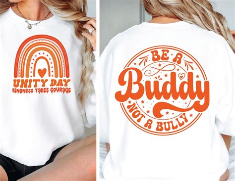 Be A Buddy Not A Bully Svg Unity Day Png Unity Day Svg Stop Bullying Svg Anti Bullying Svg Front