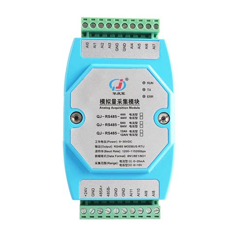 Huaqingjun 4 8 12 Channel RS485 AI Module 4 20mA Modbus RTU Protocol