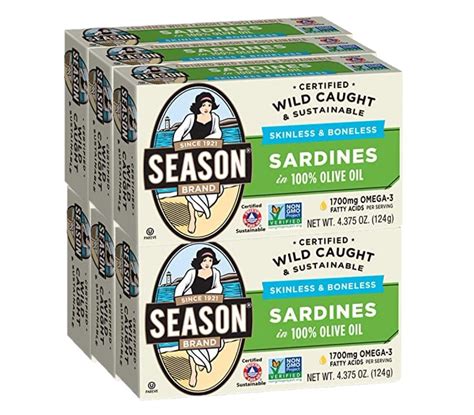 Season Skinless Boneless Sardines In Olive Oil Count Walmart