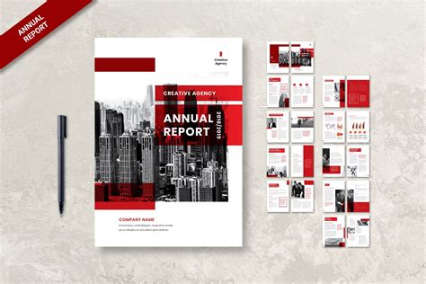 Creative And Modern Annual Report Template Designs Entheosweb