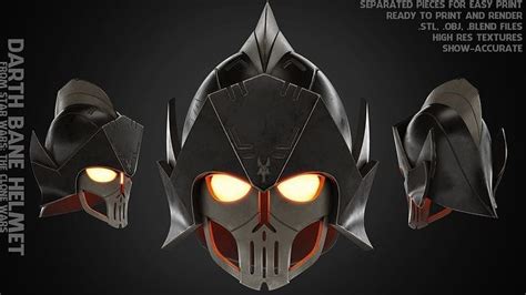 Star Wars Darth Bane Helmet for Cosplay 3D model 3D printable | CGTrader