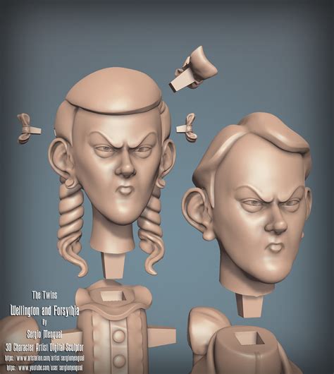 Artstation Haunted Mansion The Twins 3d Printable Busts Resources