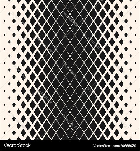 Geometric Halftone Seamless Diamonds Pattern Vector Image