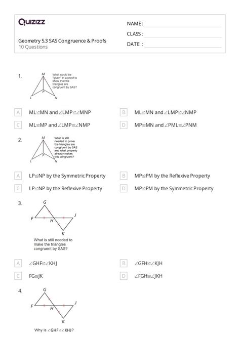 50 Congruence Worksheets For 11th Year On Quizizz Free Printable