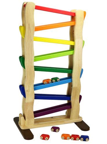 Gro E Pintoy Xxl Kugelbahn Rainbow Tower Slope Holz Bahnen Autobahn