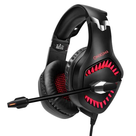 Headset Gamer Profissional Onikuma K1 B Pro Preto Vermelho Kase