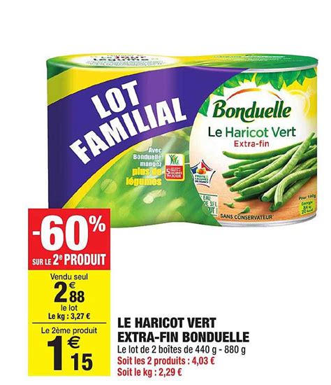 Promo Le Haricot Vert Extra Fin Bonduelle Sur Le E Produit Chez