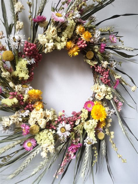 Wild And Beautiful Spring Wreath Summer Wreath Dried Flower Etsy