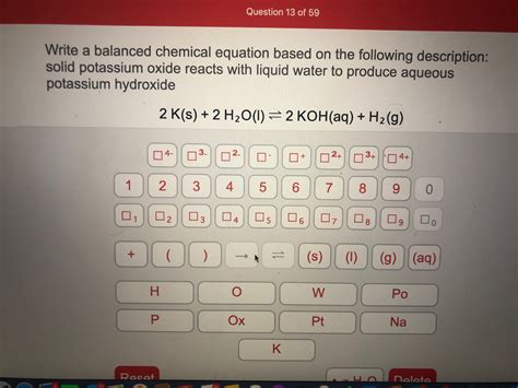 Answered Write A Balanced Chemical Equation Bartleby