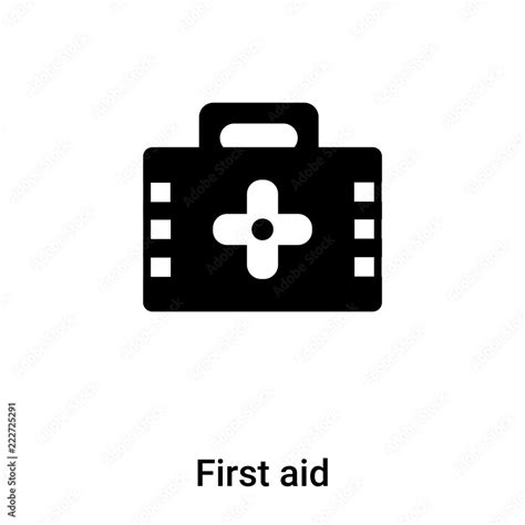 First aid icon vector isolated on white background, logo concept of ...