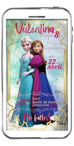 Busca Tarjeta Invitacion Digital Personalizada Frozen Elsa Mod A La