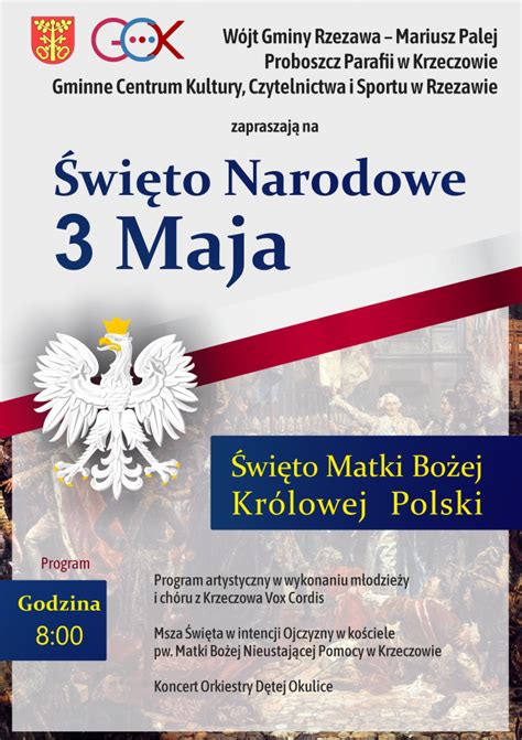 Święto Narodowe 3 Maja Aktualności Gmina Rzezawa