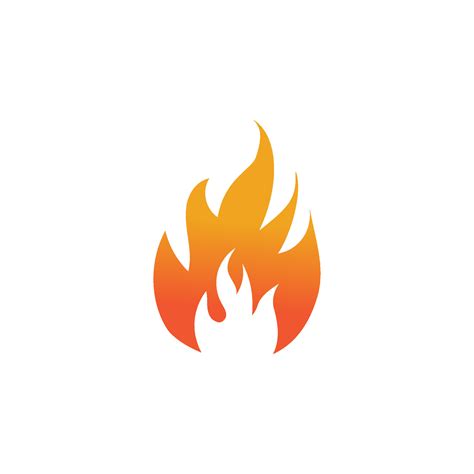 Hot Flame Fire Vector Icon Illustration Design Template Vector