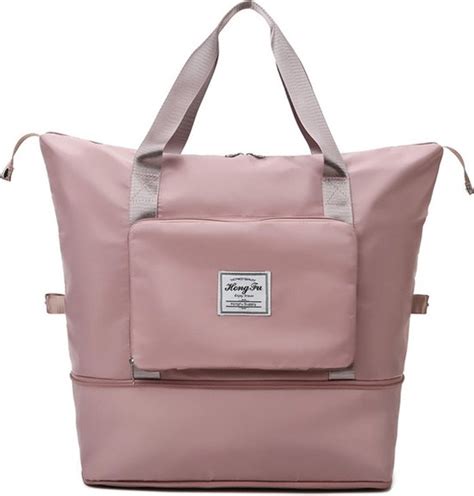 Opvouwbare Handbagage Reistas Opvouwbaar Tot 28 X 18 Cm Roze Bol