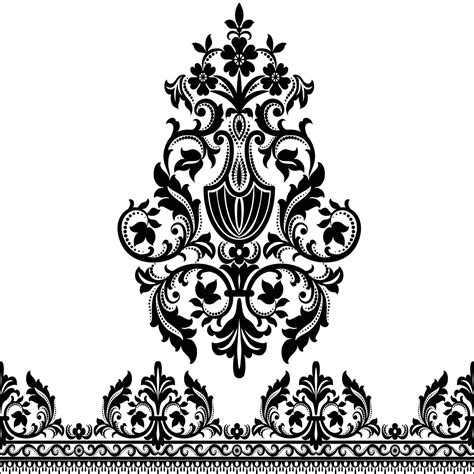 Seamless Damask Pattern Vector Art At Vecteezy