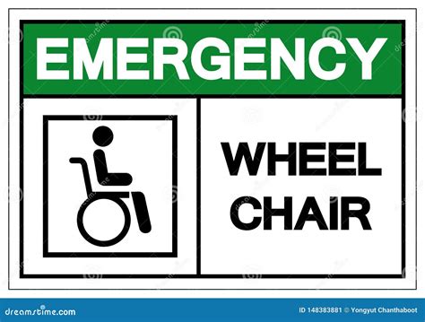 Emergency Wheel Chair Hospital Symbol Vector Illustration Isolate On