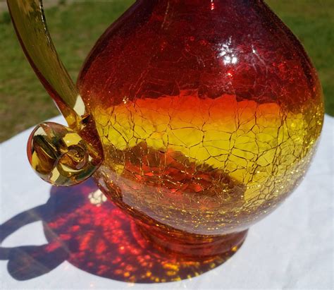 1950 S Vintage Rainbow Glass Co Amberina Tangerina Etsy