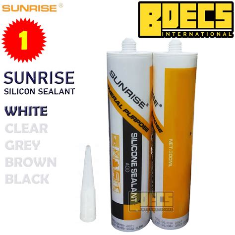 Silicone Sealant Ml Antibacterial Sunrise General Purpose Pc By