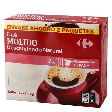 Caf Molido Natural Descafeinado Carrefour Pack De Unidades De G