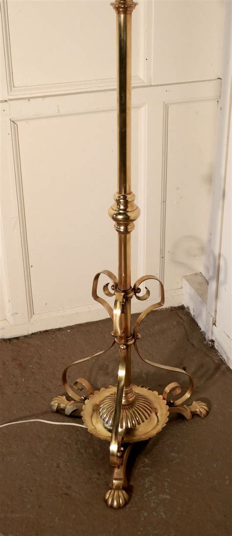 Antiques Atlas Arts Crafts Brass Floor Lamp Rococo Lamp