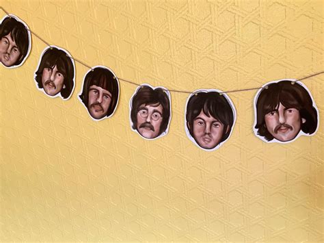 The Beatles Birthday Bunting Party Banner Birthday Banner Etsy