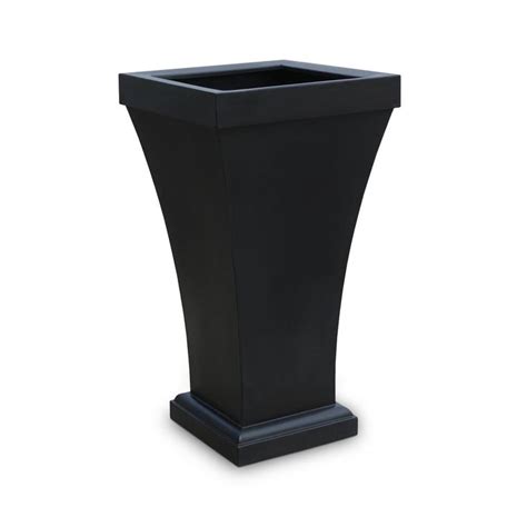 Mayne Bordeaux 40 In Tall Black Polyethylene Planter 8802 B The Home