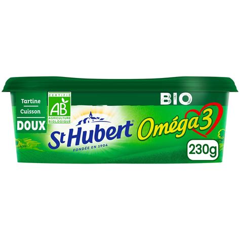 Margarine Doux Bio Sans Huile de Palme 100 Végétal Oméga 3 ST HUBERT