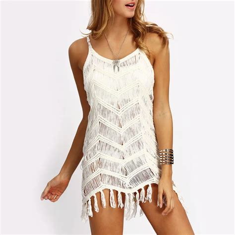 2018 New Arrival Crocheted Fringe Bikini Cover Up Swimwear Women Skirts