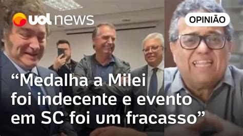 Medalha de Bolsonaro é de inaceitável incorrigível e inelegível diz