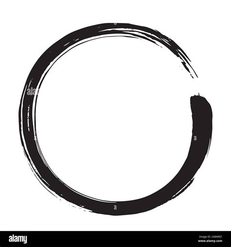 Enso Zen Circle Brush Vector Ink Illustration Icon Stock Vector Image