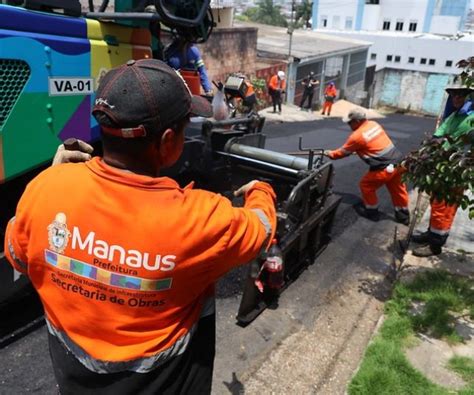 Not Cias Asfalta Manaus Contempla Duas Novas Ruas No Bairro Dom