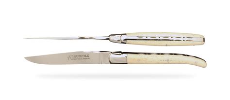 Laguiole Forged Steak Knife Real Bone Set Of 2 Laguiole Knives