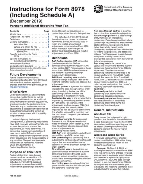 Download Instructions For Irs Form 8978 Partners Additional Reporting