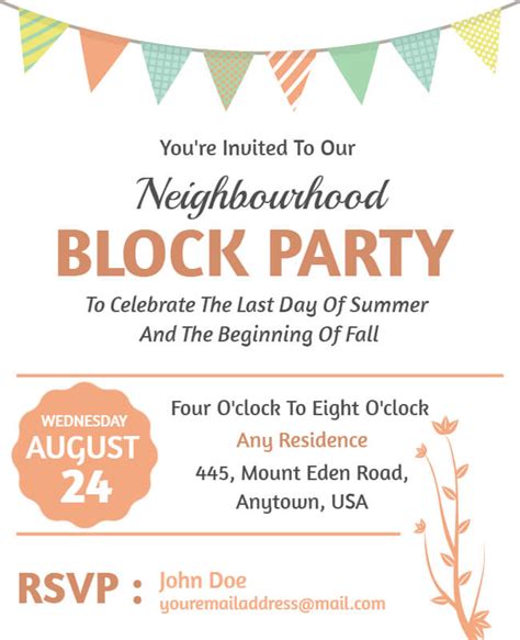 Block Party Flyer Ideas Helping Hands For Your Party Success