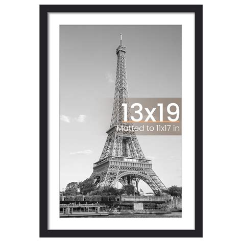 upsimples 13x19 Picture Frame, Display Pictures 11x17 with Mat or 13 x