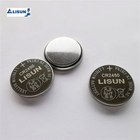 Cr2450 Non Rechargeable Li Mno2 Button Type Battery 600 MAh 3 0V For