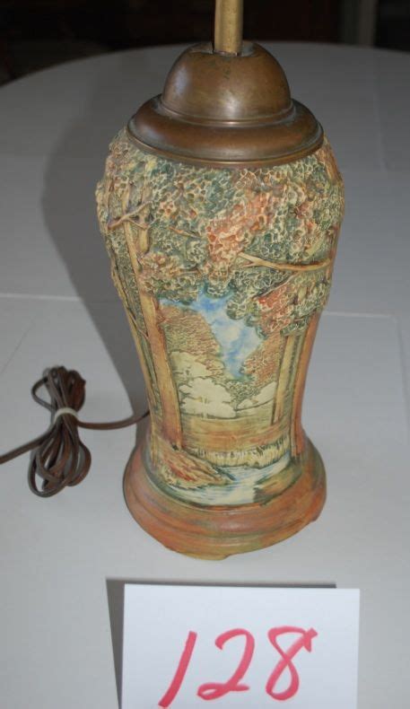 Forest Lamp 15 Inches Weller Pottery