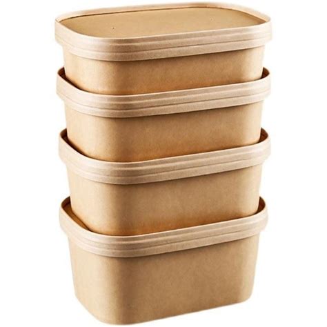 China Customized Kraft Paper Containers With Lid Take Out Box Suppliers Factory Wholesale