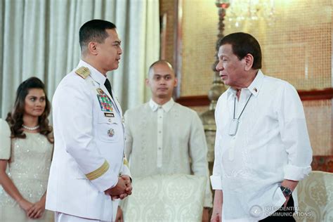 President Rodrigo Roa Duterte Chats With Philippine National Police